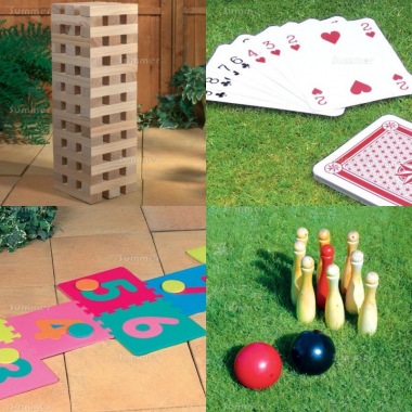 Multi Pack 521 - Wooden Blocks, Playing Cards, Hopscotch and Skittles Multi Pack 521 - Wooden Blocks, Playing Cards, Hopscotch and Skittles