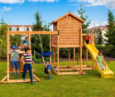 Platform Play Centre 332 - With Slide, Swing, Climbing Frame
