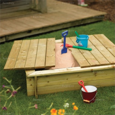 Rowlinson Sandpit With Lid - Pressure Treated, Boarded Lid